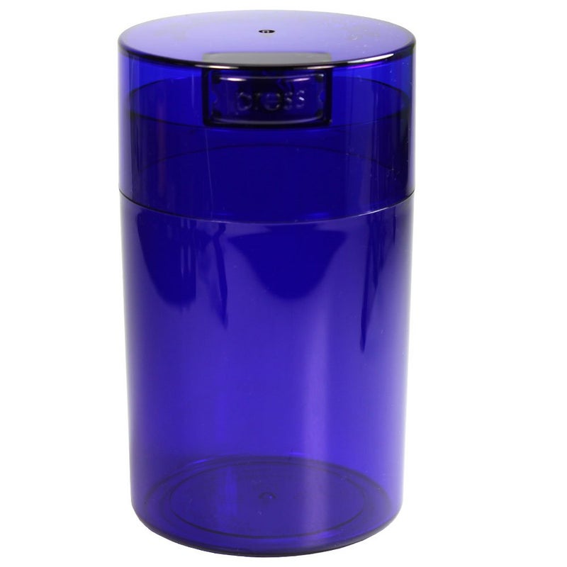 TIGHTPAC Tightvac 1 oz to 6 ounce - Patented Airtight Container | Multi-use Vacuum Container Works as Smell Proof Containers for Herbs and Dry Goods. Blue Tint - Image 1